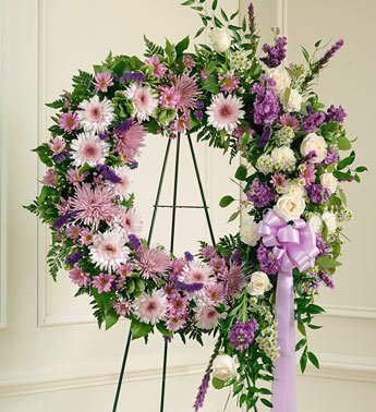 Serene Blessings Standing Wreath - Lavender