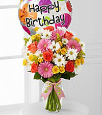 The Birthday Cheer™ Bouquet by FTD® - VASE INCLUDED