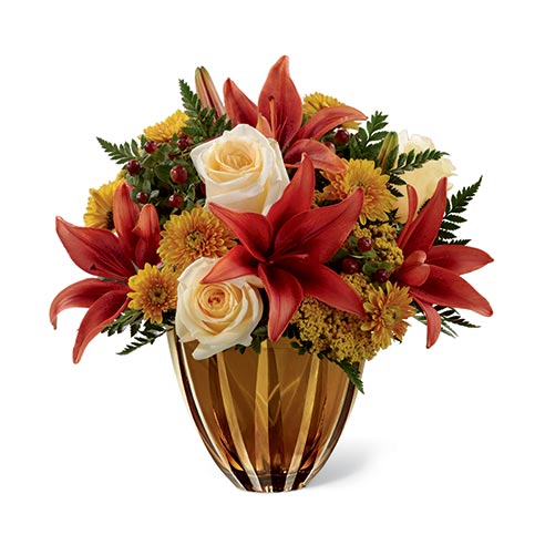 The FTD® Giving Thanks™ Bouquet - CUT GLASS VASE INCLUDED