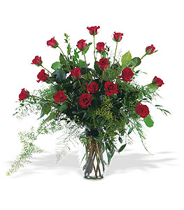 Red Rose Tribute Vase.